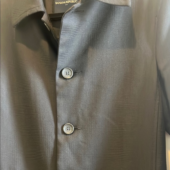 Banana Republic Black Trench Coat Tailored Elegance - Picture 4 of 5